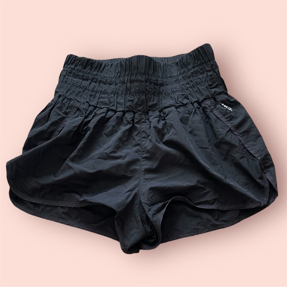 Free People Movement Black High Waisted Athletic Shorts